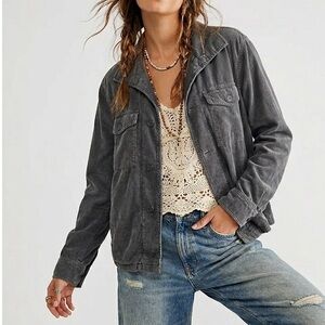 JAMES PERSE Corduroy Utility Jacket 2 Made USA Quiet Luxury Shirt Shacket